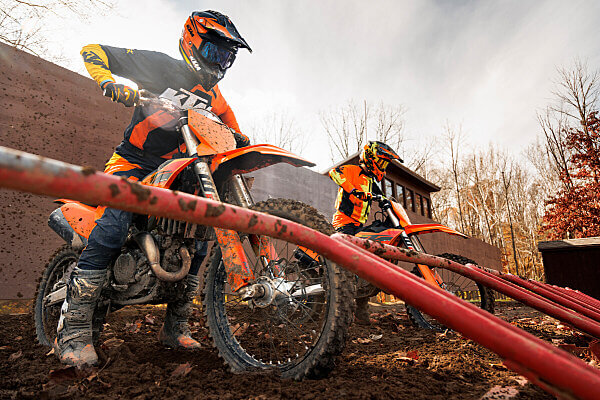 2025 KTM SX and SX-F at the start gate